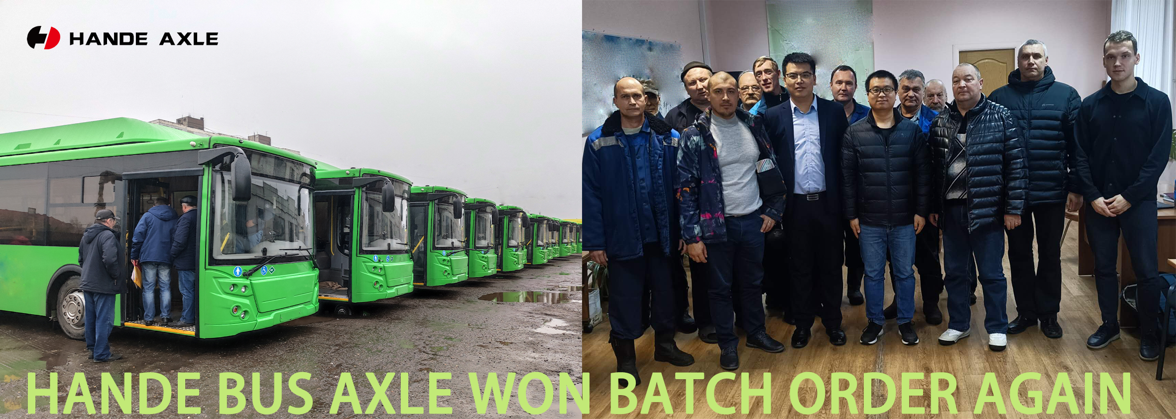 HanDe Axle won a bus project of 12m low floor city bus once again