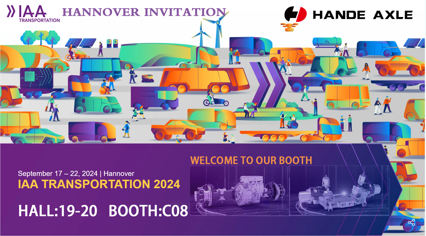 You are sincerely invited to visit our booth at IAA 2024 on Sept.17-22,2024.